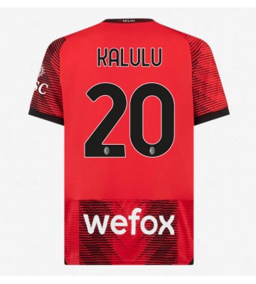 AC Milan Pierre Kalulu #20 Hjemmebanetrøje 2023-24 Kort ærmer